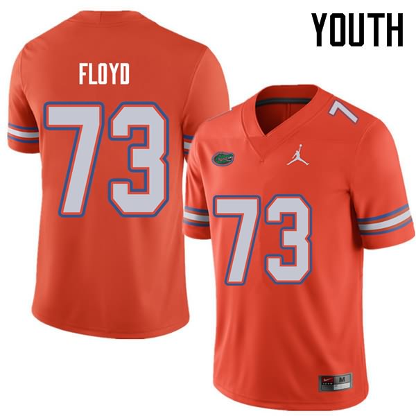 Youth NCAA Florida Gators Sharrif Floyd #73 Stitched Authentic Jordan Brand Orange College Football Jersey AUA6265BC